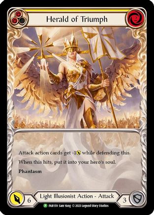 Herald of Triumph (Yellow) - FAB159 (FAB159) - Flesh and Blood: Promo Cards Rainbow Foil