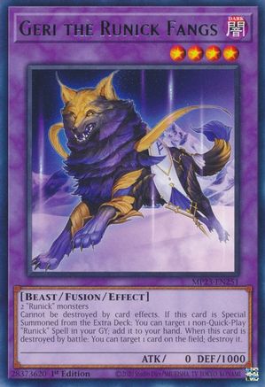 Geri the Runick Fangs (MP23-EN251) - 25th Anniversary Tin: Dueling Heroes Mega Pack 1st Edition - Premium Yugioh Single from Konami - Just $0.25! Shop now at Game Crave Tournament Store
