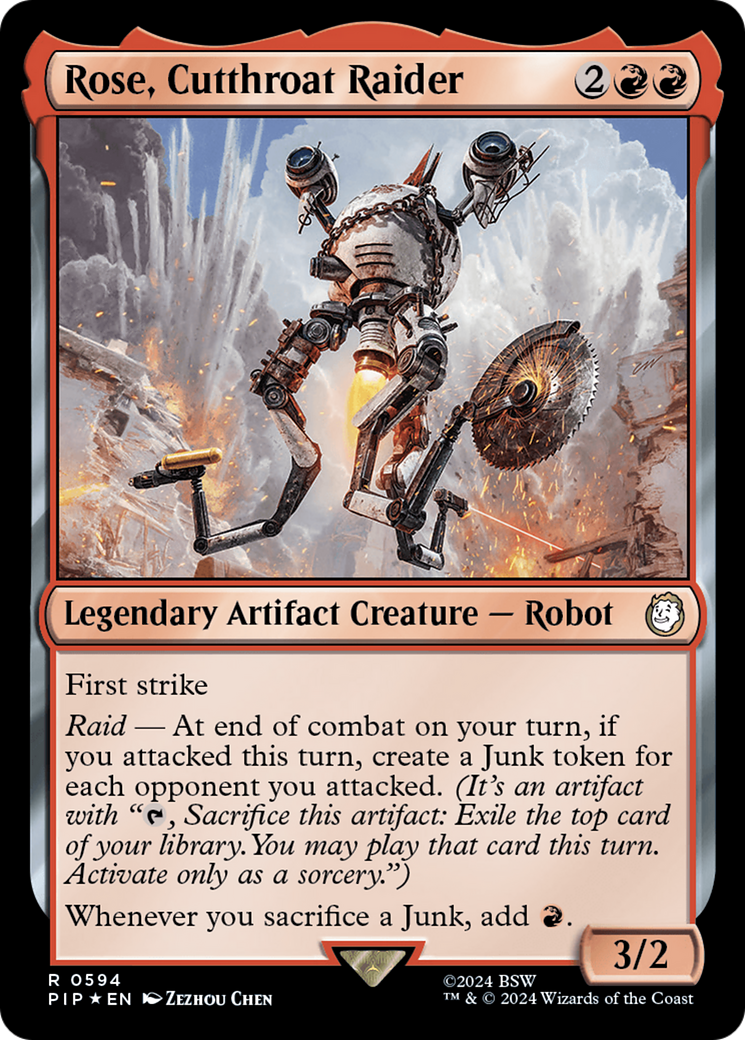 Rose, Cutthroat Raider (PIP-594) - Fallout Foil - Premium MTG Single from Wizards of the Coast - Just $2.95! Shop now at Game Crave Tournament Store