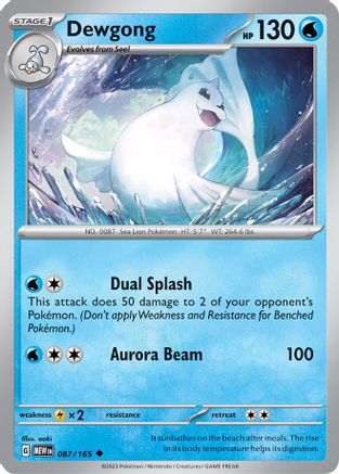 Dewgong 87 - SV Scarlet and Violet 151 Reverse Holofoil