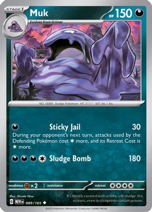 Muk 89 - SV Scarlet and Violet 151 Reverse Holofoil