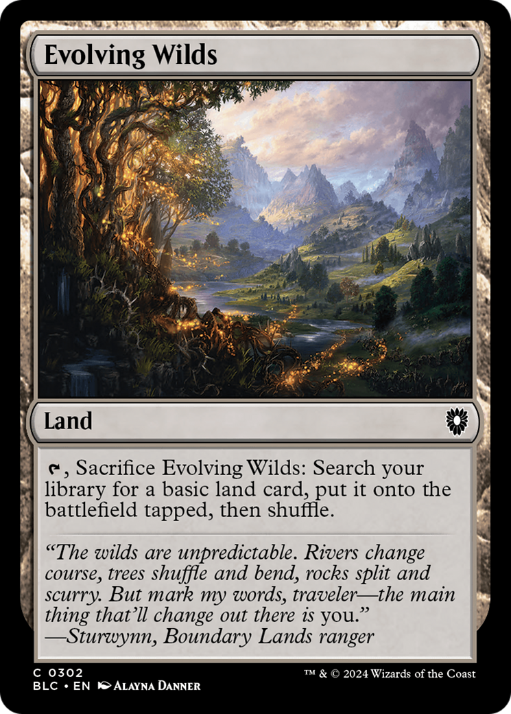 Evolving Wilds (BLC-302) - Bloomburrow Commander - Premium MTG Single from Wizards of the Coast - Just $0.25! Shop now at Game Crave Tournament Store