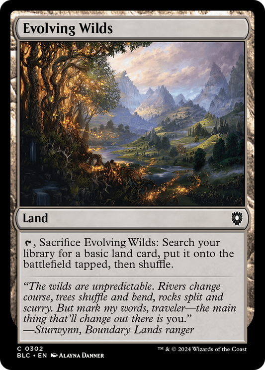 Evolving Wilds (BLC-302) - Bloomburrow Commander - Premium MTG Single from Wizards of the Coast - Just $0.25! Shop now at Game Crave Tournament Store