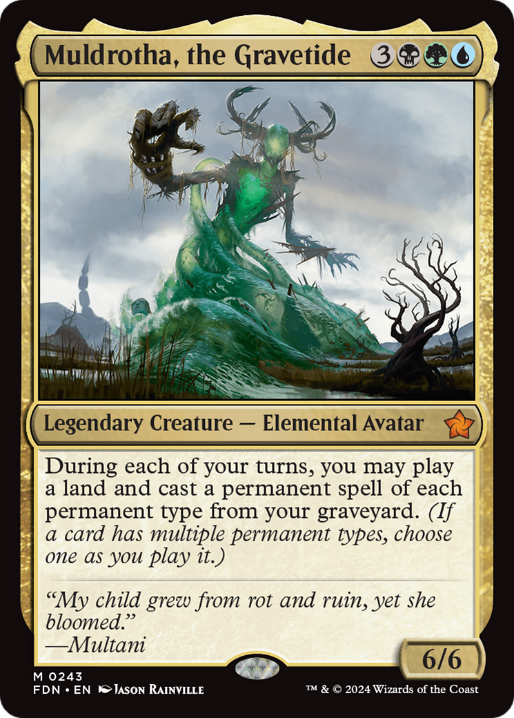 Muldrotha, the Gravetide (FDN-243) - Foundations - Premium MTG Single from Wizards of the Coast - Just $0.98! Shop now at Game Crave Tournament Store