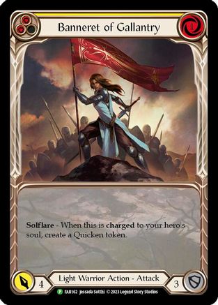 Banneret of Gallantry - 162 (FAB162) - Flesh and Blood: Promo Cards Rainbow Foil