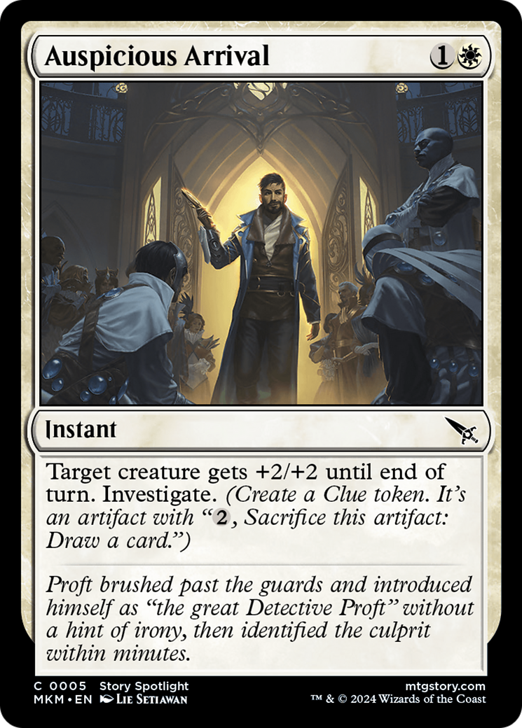Auspicious Arrival (MKM-005) - Murders at Karlov Manor - Premium MTG Single from Wizards of the Coast - Just $0.25! Shop now at Game Crave Tournament Store