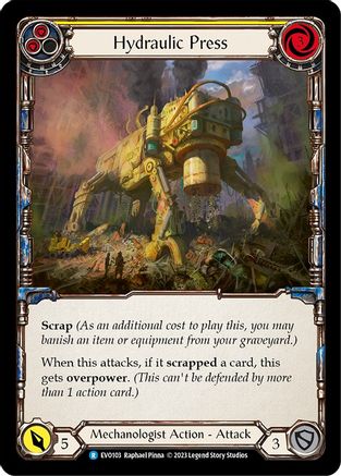 Hydraulic Press (Yellow) (EVO103) - Bright Lights Rainbow Foil