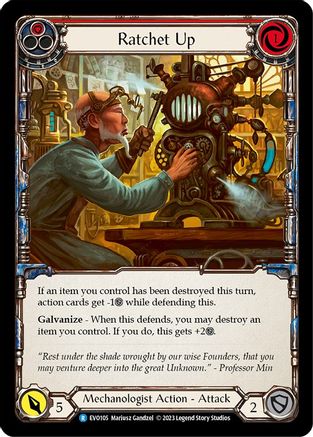 Ratchet Up (Red) (EVO105) - Bright Lights Rainbow Foil