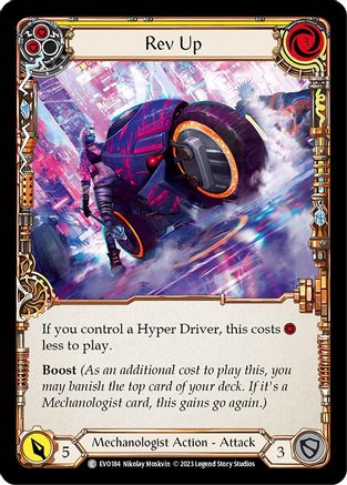 Rev Up (Yellow) (EVO184) - Bright Lights Rainbow Foil
