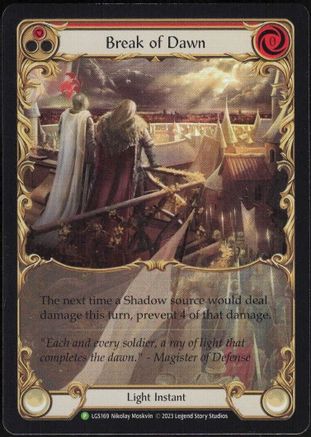 Break of Dawn (Red) - LGS169 (LGS169) - Flesh and Blood: Promo Cards Rainbow Foil
