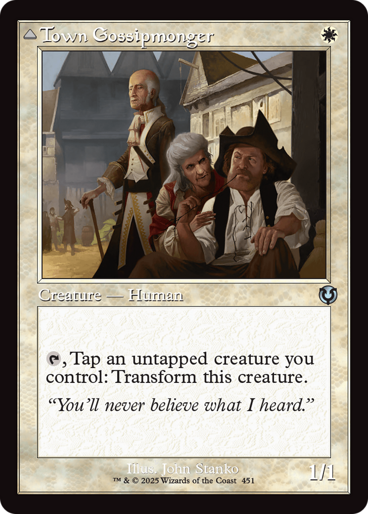 Town Gossipmonger // Incited Rabble (Retro Frame) (-451) - Innistrad Remastered - Premium MTG Single from Wizards of the Coast - Just $0.25! Shop now at Game Crave Tournament Store