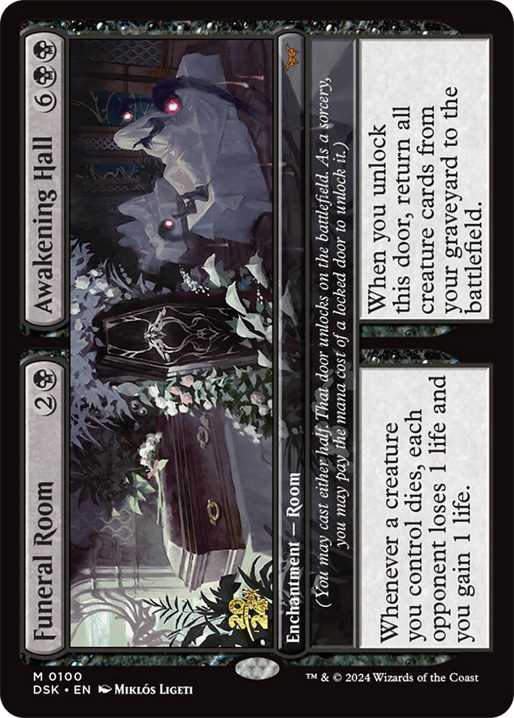 Funeral Room // Awakening Hall (PDSK-100S) - Duskmourn: House of Horror Promos Foil - Premium MTG Single from Wizards of the Coast - Just $5.22! Shop now at Game Crave Tournament Store