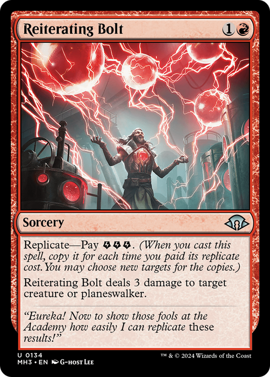 Reiterating Bolt (MH3-134) - Modern Horizons 3 - Premium MTG Single from Wizards of the Coast - Just $0.25! Shop now at Game Crave Tournament Store