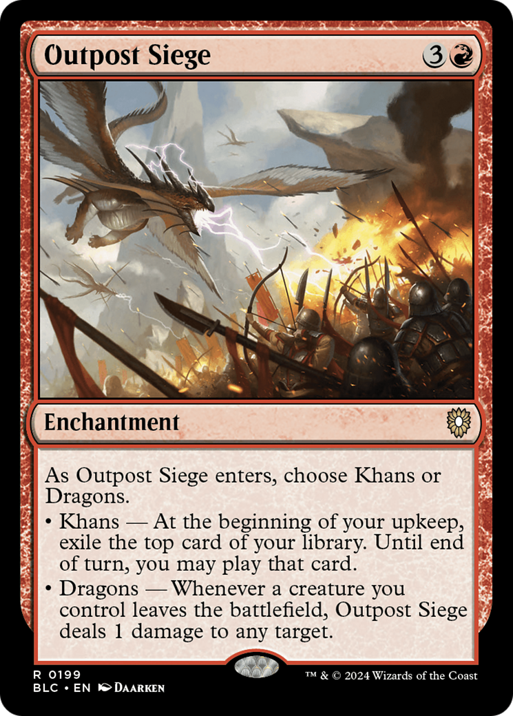 Outpost Siege (BLC-199) - Bloomburrow Commander - Premium MTG Single from Wizards of the Coast - Just $0.25! Shop now at Game Crave Tournament Store