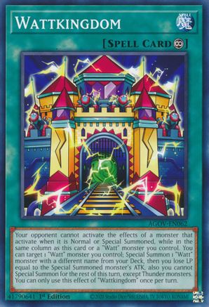Wattkingdom (AGOV-EN062) - Age of Overlord 1st Edition - Premium Yugioh Single from Konami - Just $0.25! Shop now at Game Crave Tournament Store
