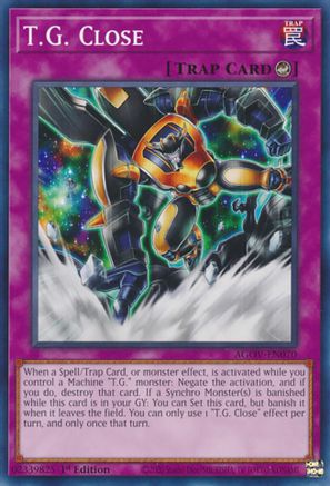 T.G. Close (AGOV-EN070) - Age of Overlord 1st Edition - Premium Yugioh Single from Konami - Just $0.25! Shop now at Game Crave Tournament Store