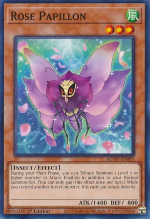 Rose Papillon (AGOV-EN093) - Age of Overlord 1st Edition - Premium Yugioh Single from Konami - Just $0.25! Shop now at Game Crave Tournament Store