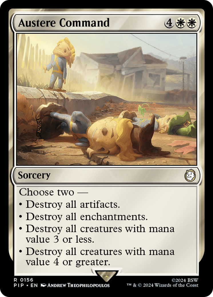 Austere Command (PIP-156) - Fallout - Premium MTG Single from Wizards of the Coast - Just $0.33! Shop now at Game Crave Tournament Store
