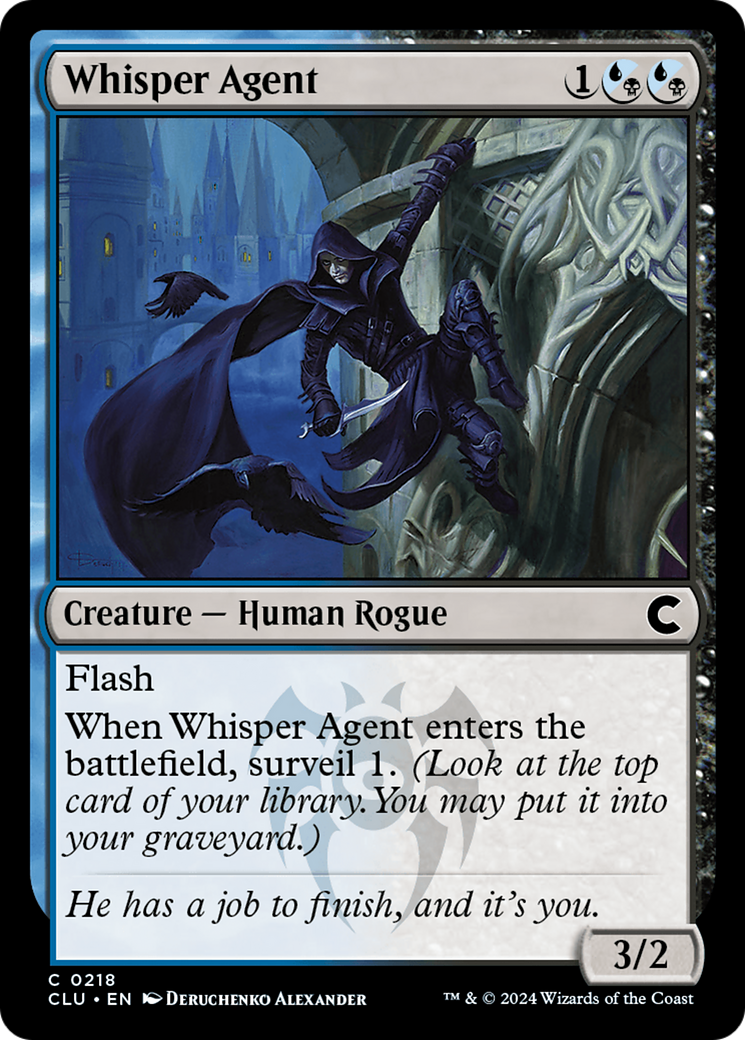 Whisper Agent (CLU-218) - Ravnica: Clue Edition - Premium MTG Single from Wizards of the Coast - Just $0.25! Shop now at Game Crave Tournament Store