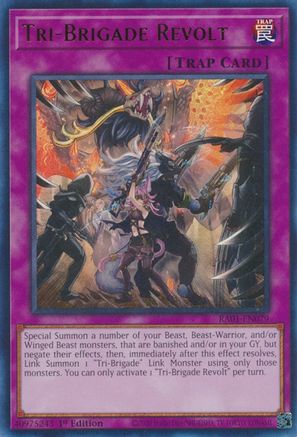 Tri-Brigade Revolt (UR) (RA01-EN079) - 25th Anniversary Rarity Collection 1st Edition - Premium Yugioh Single from Konami - Just $0.25! Shop now at Game Crave Tournament Store