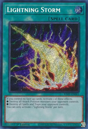 Lightning Storm (Secret Rare) (RA01-EN061) - 25th Anniversary Rarity Collection 1st Edition - Premium Yugioh Single from Konami - Just $3.03! Shop now at Game Crave Tournament Store