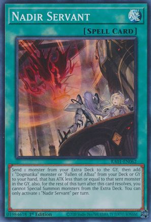 Nadir Servant (RA01-EN062) - 25th Anniversary Rarity Collection 1st Edition - Premium Yugioh Single from Konami - Just $0.70! Shop now at Game Crave Tournament Store