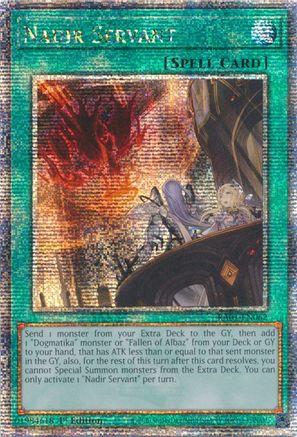 Nadir Servant (Quarter Century Secret Rare) (RA01-EN062) - 25th Anniversary Rarity Collection 1st Edition - Premium Yugioh Single from Konami - Just $18.10! Shop now at Game Crave Tournament Store