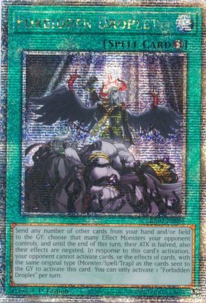 Forbidden Droplet (Quarter Century Secret Rare) (RA01-EN064) - 25th Anniversary Rarity Collection 1st Edition - Premium Yugioh Single from Konami - Just $49.46! Shop now at Game Crave Tournament Store