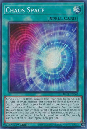 Chaos Space (RA01-EN065) - 25th Anniversary Rarity Collection 1st Edition - Premium Yugioh Single from Konami - Just $0.25! Shop now at Game Crave Tournament Store