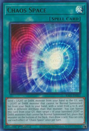 Chaos Space (UR) (RA01-EN065) - 25th Anniversary Rarity Collection 1st Edition - Premium Yugioh Single from Konami - Just $0.25! Shop now at Game Crave Tournament Store