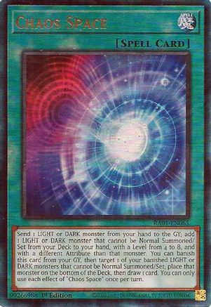 Chaos Space (PUR) (RA01-EN065) - 25th Anniversary Rarity Collection 1st Edition - Premium Yugioh Single from Konami - Just $0.39! Shop now at Game Crave Tournament Store