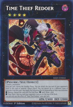 Time Thief Redoer (Secret Rare) (RA01-EN041) - 25th Anniversary Rarity Collection 1st Edition - Premium Yugioh Single from Konami - Just $0.30! Shop now at Game Crave Tournament Store