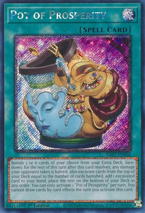 Pot of Prosperity (Platinum Secret Rare) (RA01-EN066) - 25th Anniversary Rarity Collection 1st Edition - Premium Yugioh Single from Konami - Just $4.95! Shop now at Game Crave Tournament Store