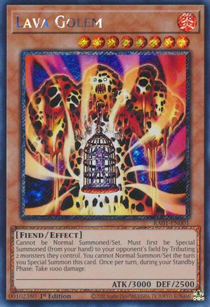 Lava Golem (Platinum Secret Rare) (RA01-EN001) - 25th Anniversary Rarity Collection 1st Edition - Premium Yugioh Single from Konami - Just $2.91! Shop now at Game Crave Tournament Store