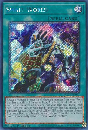 Small World (Platinum Secret Rare) (RA01-EN067) - 25th Anniversary Rarity Collection 1st Edition - Premium Yugioh Single from Konami - Just $1.06! Shop now at Game Crave Tournament Store