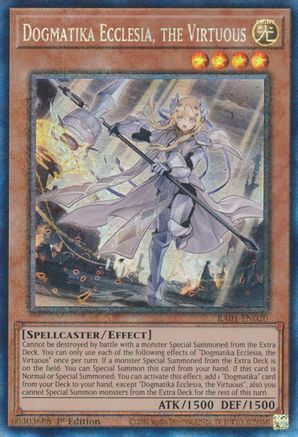 Dogmatika Ecclesia, the Virtuous (PCR) (RA01-EN020) - 25th Anniversary Rarity Collection 1st Edition - Premium Yugioh Single from Konami - Just $0.78! Shop now at Game Crave Tournament Store