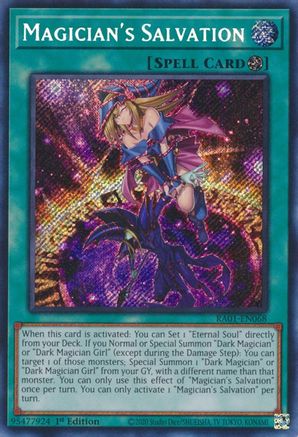 Magician's Salvation (Secret Rare) (RA01-EN068) - 25th Anniversary Rarity Collection 1st Edition - Premium Yugioh Single from Konami - Just $0.30! Shop now at Game Crave Tournament Store