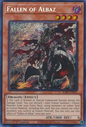Fallen of Albaz (Secret Rare) (RA01-EN021) - 25th Anniversary Rarity Collection 1st Edition - Premium Yugioh Single from Konami - Just $1.18! Shop now at Game Crave Tournament Store