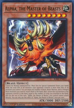 Alpha, the Master of Beasts (UR) (RA01-EN022) - 25th Anniversary Rarity Collection 1st Edition - Premium Yugioh Single from Konami - Just $0.25! Shop now at Game Crave Tournament Store