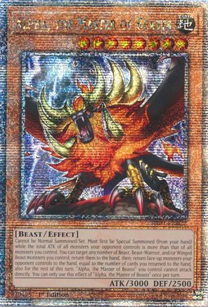 Alpha, the Master of Beasts (Quarter Century Secret Rare) (RA01-EN022) - 25th Anniversary Rarity Collection 1st Edition - Premium Yugioh Single from Konami - Just $2.62! Shop now at Game Crave Tournament Store