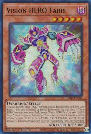 Vision HERO Faris (UR) (RA01-EN004) - 25th Anniversary Rarity Collection 1st Edition - Premium Yugioh Single from Konami - Just $0.25! Shop now at Game Crave Tournament Store