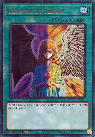 Change of Heart (PUR) (RA01-EN050) - 25th Anniversary Rarity Collection 1st Edition - Premium Yugioh Single from Konami - Just $1.40! Shop now at Game Crave Tournament Store