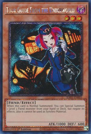 Tour Guide From the Underworld (Platinum Secret Rare) (RA01-EN005) - 25th Anniversary Rarity Collection 1st Edition - Premium Yugioh Single from Konami - Just $1.74! Shop now at Game Crave Tournament Store