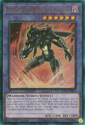 Masked HERO Dark Law (PUR) (RA01-EN025) - 25th Anniversary Rarity Collection 1st Edition - Premium Yugioh Single from Konami - Just $0.91! Shop now at Game Crave Tournament Store