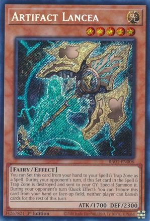 Artifact Lancea (Secret Rare) (RA01-EN006) - 25th Anniversary Rarity Collection 1st Edition - Premium Yugioh Single from Konami - Just $2.71! Shop now at Game Crave Tournament Store