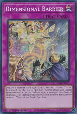 Dimensional Barrier (RA01-EN072) - 25th Anniversary Rarity Collection 1st Edition - Premium Yugioh Single from Konami - Just $0.29! Shop now at Game Crave Tournament Store