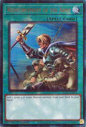 Reinforcement of the Army (PUR) (RA01-EN051) - 25th Anniversary Rarity Collection 1st Edition - Premium Yugioh Single from Konami - Just $1.30! Shop now at Game Crave Tournament Store