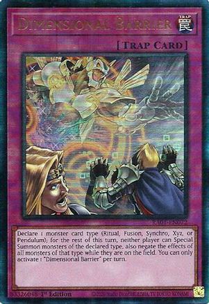 Dimensional Barrier (PUR) (RA01-EN072) - 25th Anniversary Rarity Collection 1st Edition - Premium Yugioh Single from Konami - Just $2.53! Shop now at Game Crave Tournament Store