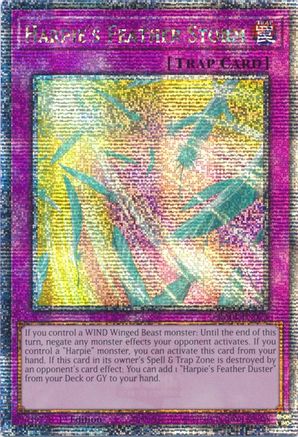 Harpie's Feather Storm (Quarter Century Secret Rare) (RA01-EN073) - 25th Anniversary Rarity Collection 1st Edition - Premium Yugioh Single from Konami - Just $16.15! Shop now at Game Crave Tournament Store