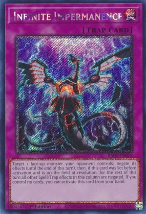 Infinite Impermanence (Platinum Secret Rare) (RA01-EN075) - 25th Anniversary Rarity Collection 1st Edition - Premium Yugioh Single from Konami - Just $20.36! Shop now at Game Crave Tournament Store
